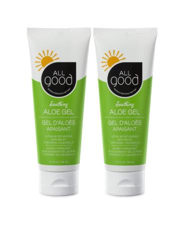 All Good Aloe Vera Gel | After Sun Lotion Sunburn Skin Repair | Moisturizing Organic Aloe for Skin Relief | Hydrating Hyaluronic Acid Niacinamide (Vitamin B-3) Non GMO Vegan | 3.7 oz (2-Pack) - Buy Online on GoSupps.com