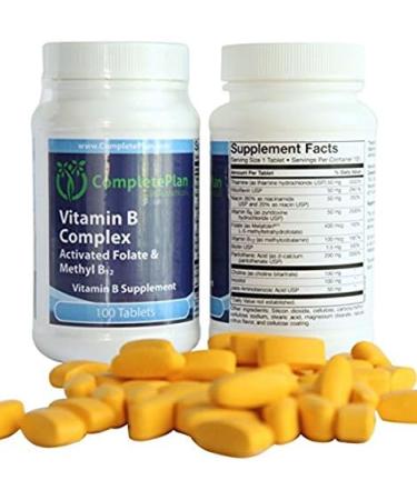 Vitamin B Complex with MethylFolate & Methyl B12 - Energy & Immune Support - 100 Slow Release Tablets - Buy Online on GoSupps.com