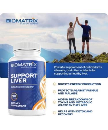 BioMatrix Liver Cleanse Detox & Repair Artichoke Extract Liver Health Formula Liver Supplement with Milk Thistle Taurine Methionine | 1+ Month Supply for Men and Women - Buy Online on GoSupps.com
