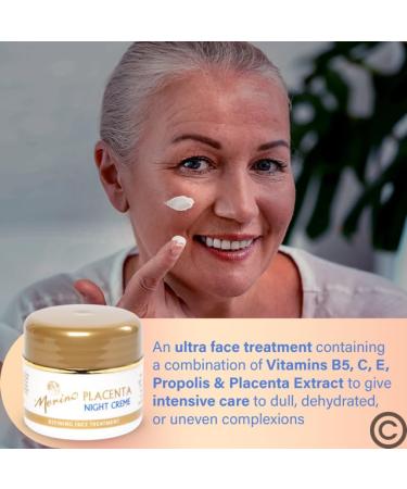 Placenta & Vitamin C B5 E & Propolis Refining Night Facial Treatment by Merino - Buy Online on GoSupps.com