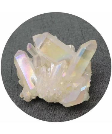 Room Decoration 1pc 110g-150g Natural Crystal Stones Angel Aura Clear Quartz Cluster Suitable for Home Crystals Raw Stones and Minerals - Buy Online on GoSupps.com