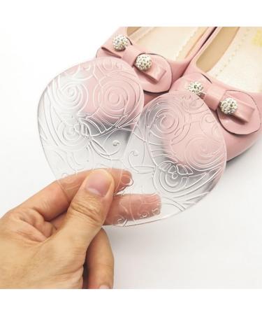 Half Pad High Heel Gel Shoe Cushions - 2 Pairs Floral Clear Inserts for Comfort - Buy Online on GoSupps.com
