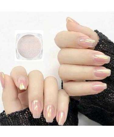 4 Pcs White Iridescent Aurora Chrome Nail Powder Set - Mermaid, Pearl, Chameleon & Manicure Pigment - Buy Online on GoSupps.com