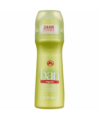 Ban Deodorant 3.5 Ounce Roll-On Anti-Perspirant Regular (103ml) (3 Pack) regular 1.17 Fl Oz (Pack of 3)
