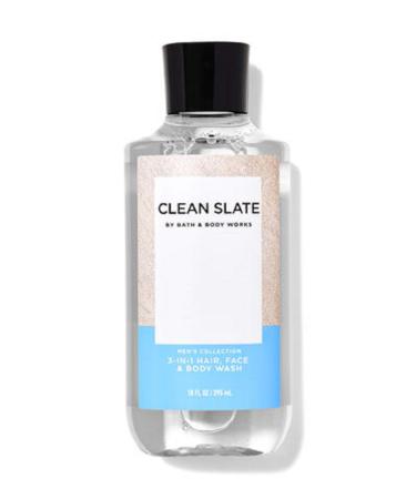 Bath and Body Works Clean Slate 3-in-1 Hair Face and Body Wash 10 Ounce Full Size Shower Gel