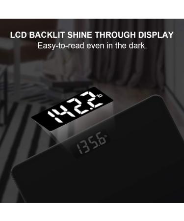 BobBros Precision Digital Bathroom Scale with Smart Step-on Technology - 400lb Capacity - Black - Buy Online on GoSupps.com