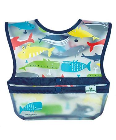 Buy Green Sprouts Snap & Go Wipe Off Bibs - Blue Whales 3 Pack for 9-18 Months - Buy Online on GoSupps.com