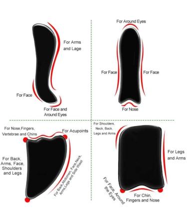 Buffalo Horn Gua Sha Board Massage Tool Set - 5 Piece Gua Sha Kit for Natural Skincare & Wellness | International Shipping Available - Buy Online on GoSupps.com