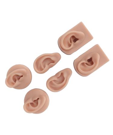Handcrafted Silicone Human Ear Model - 3 Pairs for Acupuncture Training (Medium Skin Color) - Buy Online on GoSupps.com