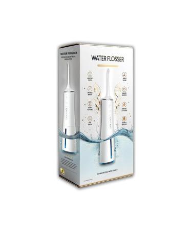 5-Star Water flosser Cordless Dental Flossers USB Rechargable Teeth Flosser Professional Electric Portable Oral Irrigator with 4 Modes White