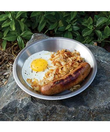 Stainless Steel Camping Plates Set - 2 Pack 7.75 Diameter | Multi-functional Bowls/Fry Pan | Kelly Kettle Compatible - Buy Online on GoSupps.com
