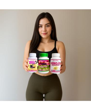 Bigger Booty Bust & HIPS Aguaje + Maca 3 + Wild Hinojo Pills Natural Curve Shaping Supplement 3 Bottles / 1 Month Supply - Buy Online on GoSupps.com