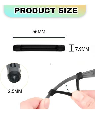 VZUHSW 6 Pairs Silicone Non-Slip Glasses Holders | Perfect for Sports Camping & Reading | Universal Accessories - Buy Online on GoSupps.com