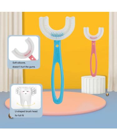 Lanxin U-Form Children's 360 Toothbrush - Full Mouth Cleaning & Oral Massage for Kids Aged 2-6 | 4-Pack Healthy Smile - Buy Online on GoSupps.com