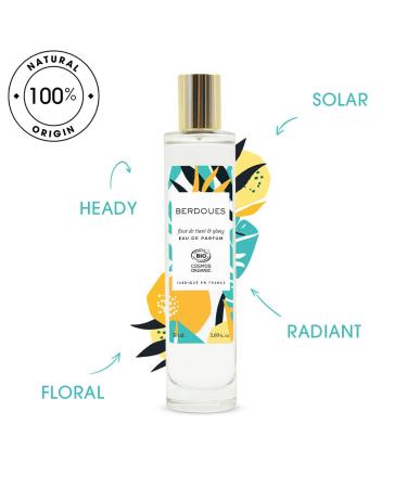 Fleur de Organic Eau Toilette | & Floral Scent Made in France Spray Fragrance for Women 100% Natural Origin Vegan and with Formula| Luxury Perfume Premium Quality Ingredients 1.7 fl.oz. Fleur de Tiare & Ylang 1.7 Fl Oz (Pack of 1) - Buy Online on GoSupps.com