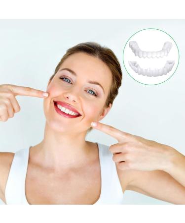 Buy Presses Fake Teeth - 2 Pairs Dentures Cosmetic Tooth Covers Tooth Whitening Set for Men & Women - Buy Online on GoSupps.com