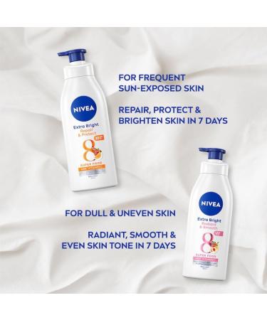 Nivea Extra Bright Super C+ Vitamin Body Serum Sunscreen SPF50+ PA+++ - 320ml (Pack of 1) | Best International Shipping - Buy Online on GoSupps.com