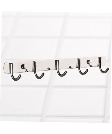Angoily 3pcs 5 Kitchen Hooks Pegs Coat Hangers 5 Pegs Door Back Hooks Over The Door Hangers mediumx3pcs Silverx3pcs - Buy Online on GoSupps.com