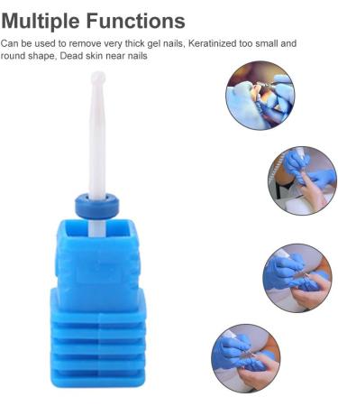 TMISHION Premium Ceramic Nail Drills Acrylic Nail Tools with 5 Drill Bits Safety Cuticle Clean Gel Removal(#2) - Buy Online on GoSupps.com