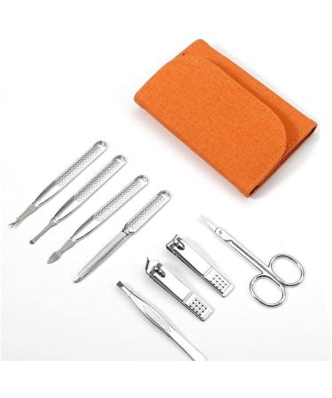 Nail Clippers Set Manicure Pedicure Personal Care Set Built in Nail File Man Portable 8 Piece Orange Travel Travel - Buy Online on GoSupps.com