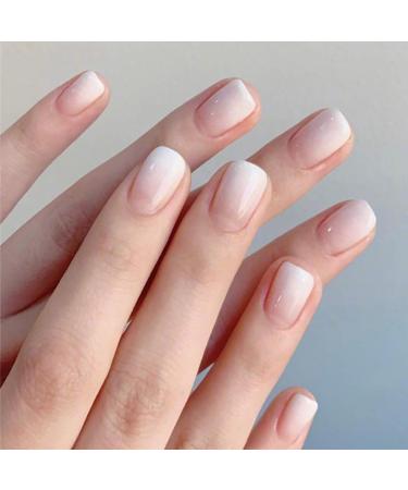 Herbest's artificial fingernails 24 wrong nails to stick on short fake full coffin nail tip acrylic full cover for women and girls for nail salons & nail art to do it yourself