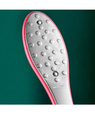 Verdant Touch Foot File Stainless Steel Double Sided Foot Rasp for Callus Remover Rose Red Hard Skin Remover