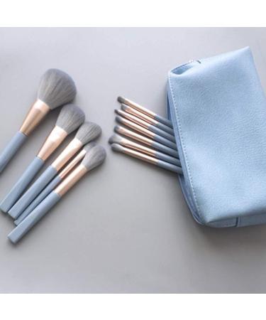 Professional Synthetic Makeup Brush Set - Foundation Blending Concealer & Eyeshadow - Blue Makeup Brushes for Flawless Application - Buy Online on GoSupps.com