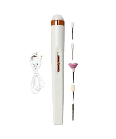 Electric manicure pedicure nail polymers ergonomic highspeed nail file with polishing function for family friends White