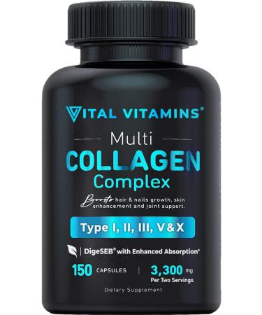 Vital Vitamins Multi Collagen Pills - 150 Capsules