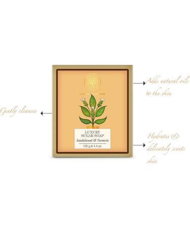  Forest Essentials Forest Essentials Luxury Sugar Soap with Sandalwood and Turmeric 125g - Buy Online on GoSupps.com