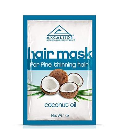 Excelsior Coconut Oil Hair Mask Packette for Fine and Thinning Hair .1 ounce (12-Pack)