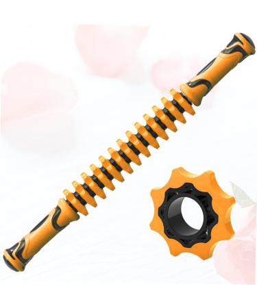 Lurrose Wheel Stick Yoga Massage Roller - Relaxation Bar & Muscle Relief - 45x5CM Orange - International Shipping Available - Buy Online on GoSupps.com