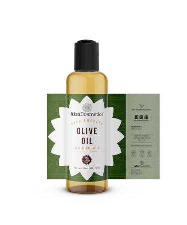 Olive Oil Organic Cold Pressed Moisturizer for Massage Body Hair and Face 8 OZ