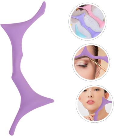 FOMIYES Eyebrow Stencils Brow Guide Stencil Brow Shaping Stencil Eyebrow Shaper Silicone Makeup Stencil Brow Guide Template Eyebrow Shaping Template Silica Gel Make up Blindfold Purple - Buy Online on GoSupps.com