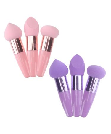 NUSITOU Makeup Sponge Makeup Foundation 2 Sets Beauty Pen Soft Sponge Miss Purple Clean Body Puff Cleaning Sponge