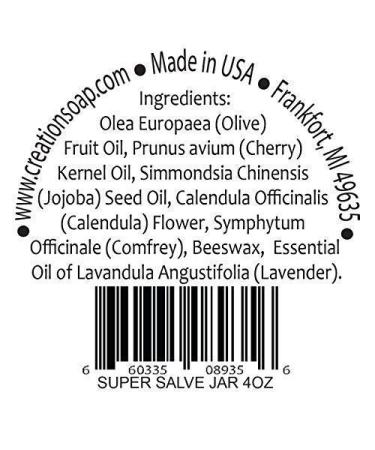 Calendula Comfrey Super Salve 4 oz - Herbal Balm for Eczema & Psoriasis - Made in USA - Buy Online on GoSupps.com