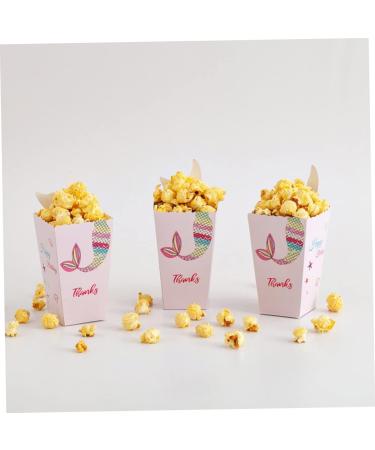 Zerodeko 12pcs Boxes Mermaid Chip Box Mermaid Popcorn and Chips Boxes Popcorn Cone Bags Cookie Container Popcorn Packing Boxes Popcorn Container Baking Boxes White Cardboard Paper Snack Box - Buy Online on GoSupps.com