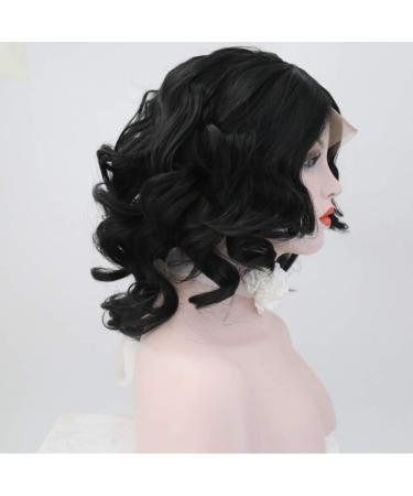 SHIYID Black Lace Front Wig - Short Wavy Heat Resistant Synthetic Hair for Women - Shop Now! - Buy Online on GoSupps.com