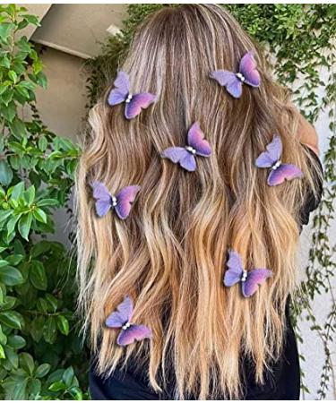 Bartosi Purple Butterfly Hair Clips - Pack of 4 Bobby Pins for Women and Girls - Buy Online on GoSupps.com