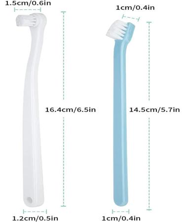 CAVLA 4 Pack Small dog Toothbrushes Cat Toothbrushes Teeth Professional Dental Cleaning Brushes Mini Head Soft Bristle Pet Toothbrush for Dog Cat Puppy Oral Dental Health (White + Blue) - Buy Online on GoSupps.com
