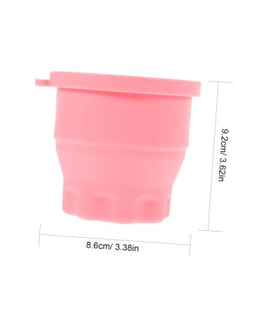 FOMIYES Retractable Silicone Scrub Cup - Multifunction Makeup Brush Cleaner Tool | Drying Rack & Cleaning Bowl | Pink | 9.20x9.20x8.60CM - International Shipping Available - Buy Online on GoSupps.com
