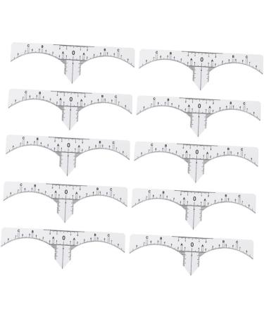Baluue 10pcs Set Eyebrow Stencil Microblading Eyebrow Ruler Brow Ruler Sticker Eyebrow Template White - Buy Online on GoSupps.com