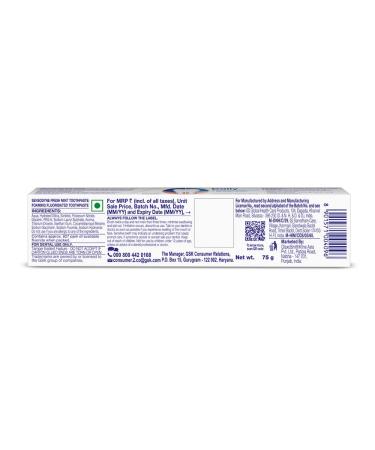 Sensodyne Fresh Mint Sensitivity Toothpaste 70g - Soothes Sensitive Teeth, Promotes Fresh Breath - Pack of 1 - Buy Online on GoSupps.com