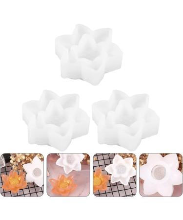 NUOBESTY 6 Pcs Silicone Mold Candle Molds Diy Resin Candle Holder 3d Creative Crystal Epoxy Mold Cake Simple Whitex2pcs 4X7CMx2pcs - Buy Online on GoSupps.com