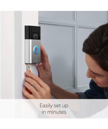 Ring Video Doorbell (2nd Gen) + Ring Outdoor Camera (Stick up Cam) by Amazon | Wireless Video Doorbell Security Camera with 1080p HD Video battery-powered Wifi easy installation Satin Nickel + Ring Outdoor Cam - Buy Online on GoSupps.com