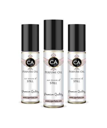 CA Perfume Impression of J. Lopez Still For Women Replica Fragrance Body Oil Dupes Alcohol-Free Essential Aromatherapy Sample Travel Size Concentrated Long Lasting Attar Roll-On 0.3 Fl Oz-X3