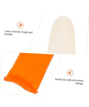 Beaupretty 200pcs Non-Slip Latex Finger Sleeves - Protective Covers for Safe & Comfortable Use - Anti-Static Finger Cots in Orange Beige - Buy Online on GoSupps.com