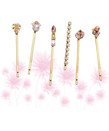FRCOLOR 3 Sets 6-Piece Pearl Hair Clip Vintage Hair Accessories Rhinestone Pearl Wedding Hair Clip Bobby Pin Hair Clips Hair Clips Pearl Hair Pin The Flowers Bang Clip Miss - Buy Online on GoSupps.com
