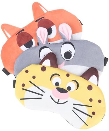 12 Pack Cute Animal Sleep Eye Masks - Plush Blindfolds for Kids Adults & Travel | Funny Cat & Dog Eyeshades for Comfortable Naps & Sleep - Buy Online on GoSupps.com
