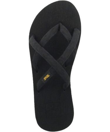 Teva Women's Olowahu Flip-Flop 42 EU | Black Mix B on Black | Comfortable & Stylish Sandals for All-Day Wear - Buy Online on GoSupps.com